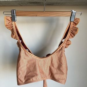 Ruffle Swimsuit Top - Stripes